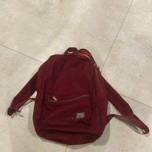 Used Hershel bag red velvet.
